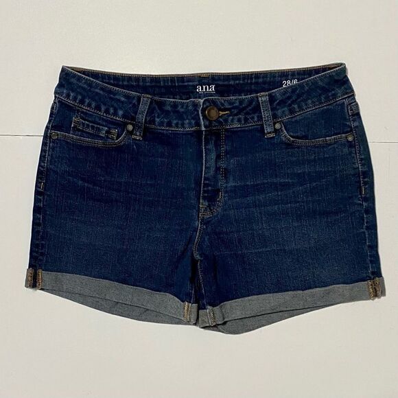 A.N.A. New Approach Denim Shorts ~ Blue Cuff Bottoms ~ Size 28/6 ~ EUC!! - Picture 5 of 6
